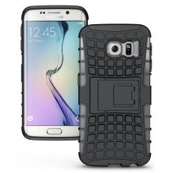 Samsung Galaxy S6 Edge Rugged Hybrid with Kickstand (Black)